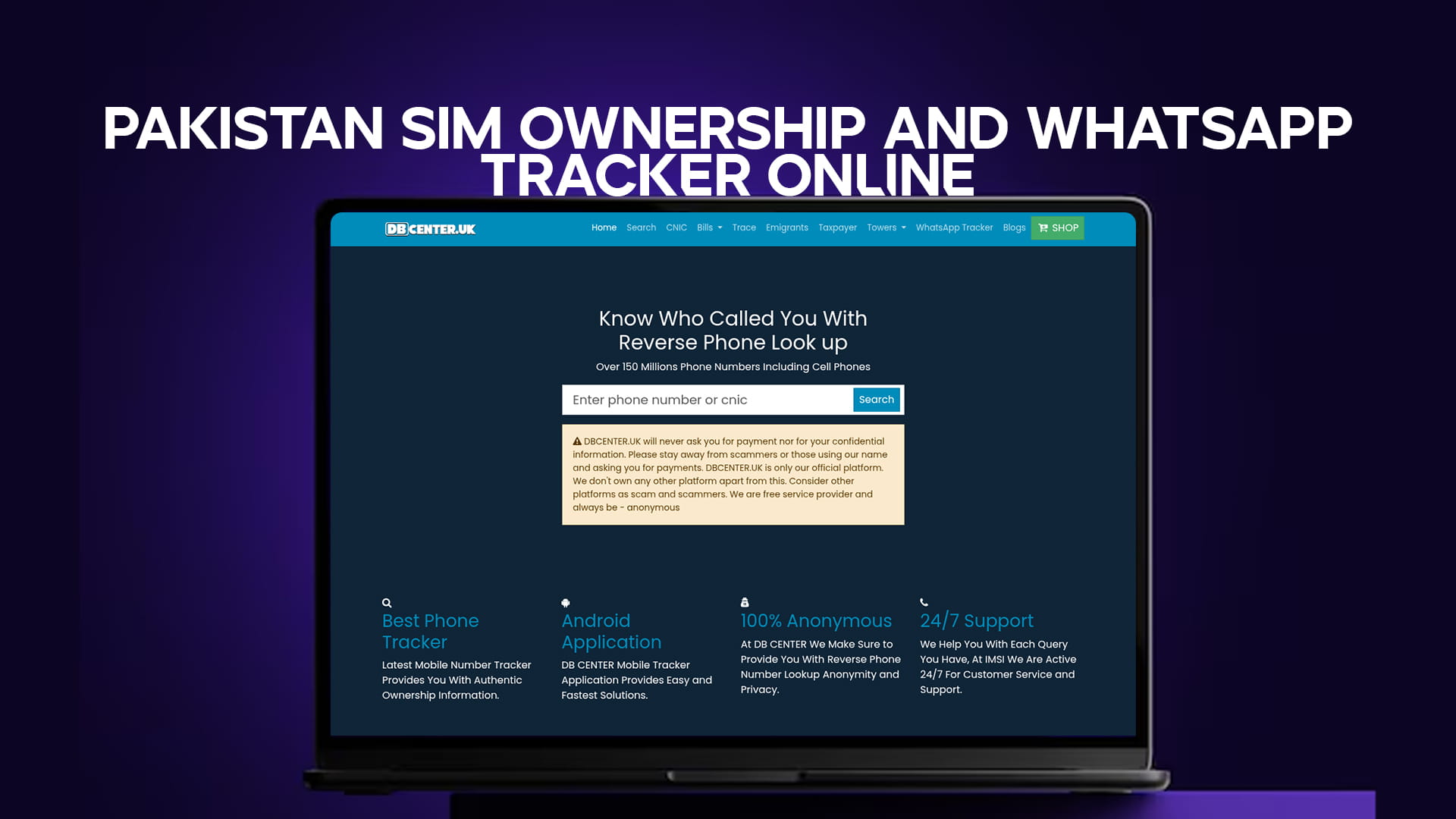 Pakistan SIM Ownership and WhatsApp Tracker Online