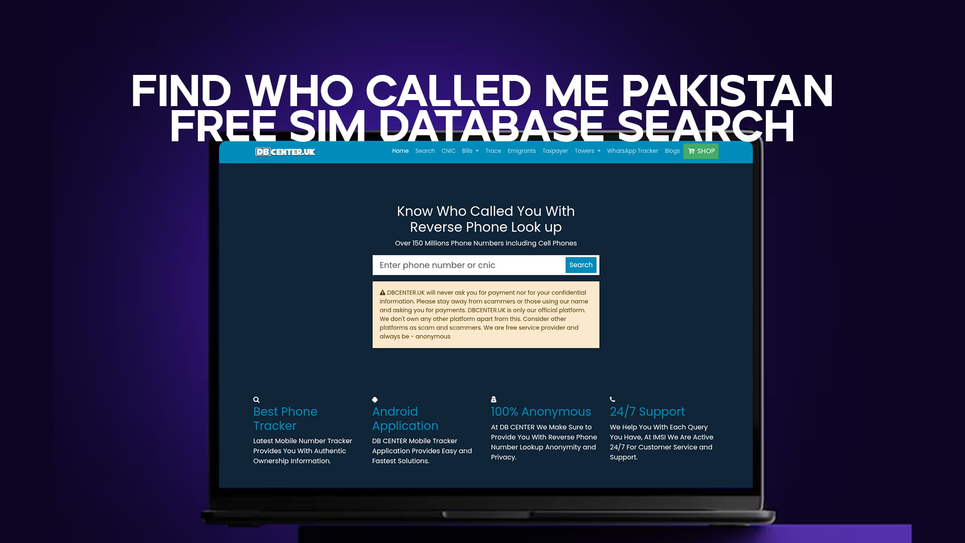 Find Who Called Me Pakistan - Free SIM Database Search