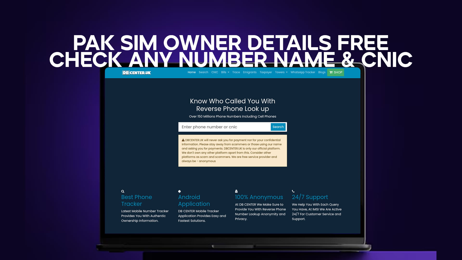 Pak SIM Owner Details Free - Check Any Number Name & CNIC