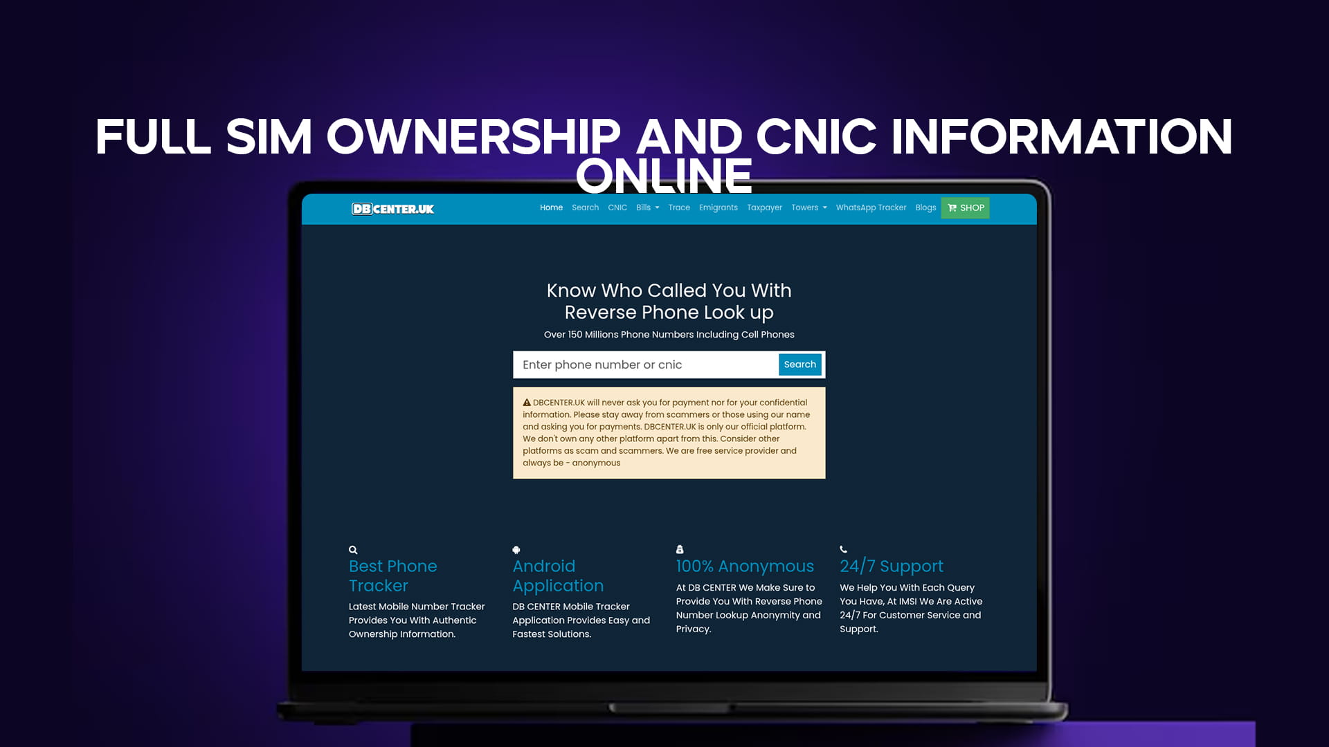 Full SIM Ownership And CNIC Information Online