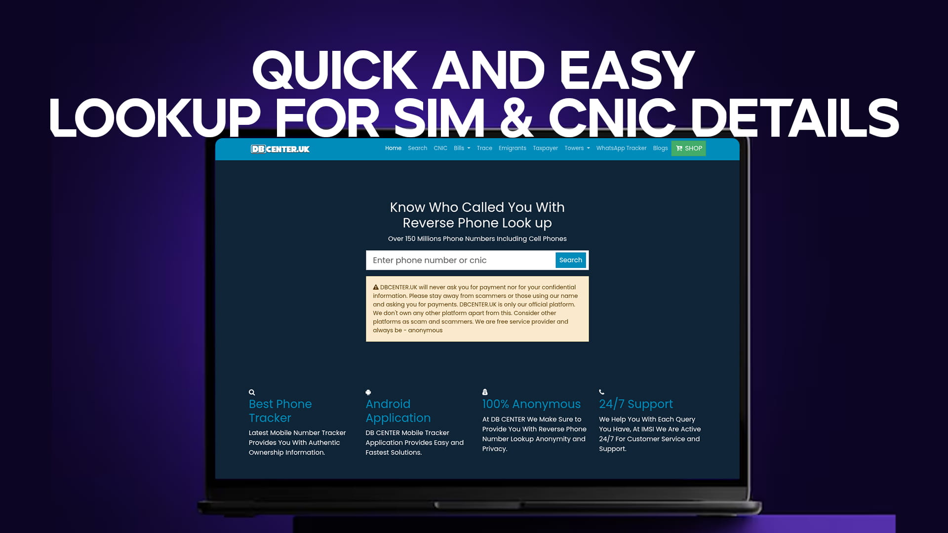 Quick and Easy Lookup for SIM & CNIC Details Online