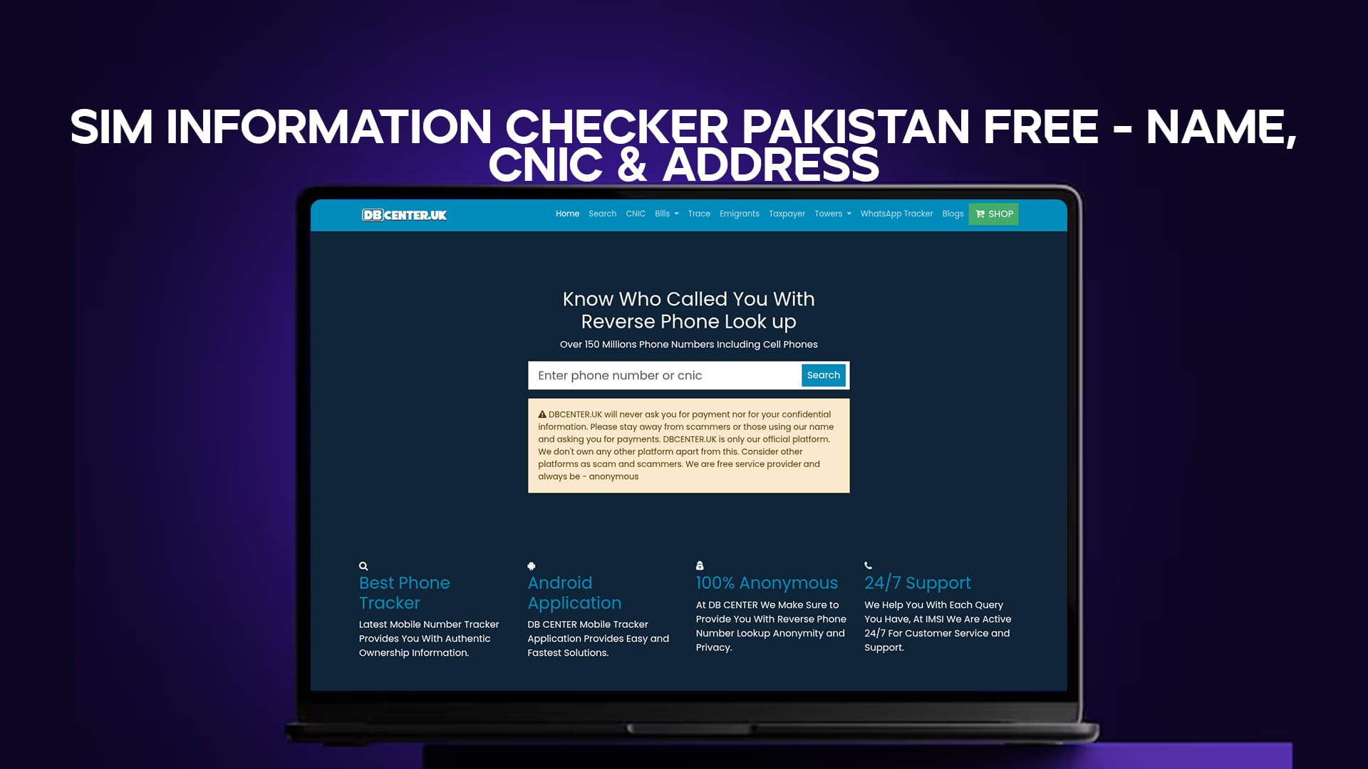 SIM Information Checker Pakistan Free - Name, CNIC & Address